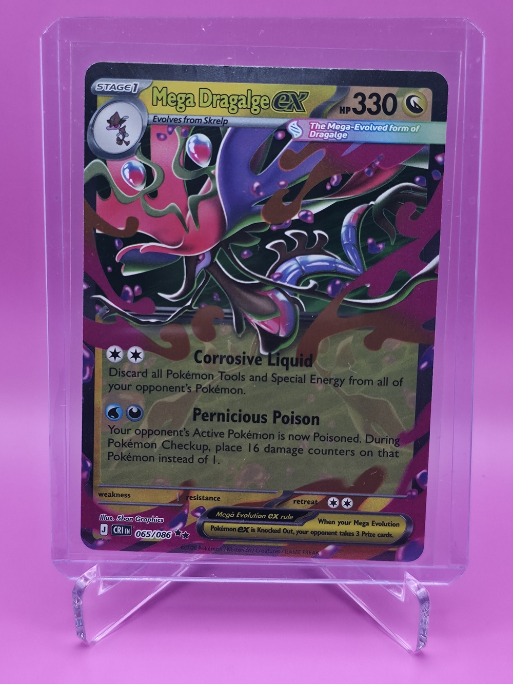 Pokémon TCG - Mega Dragalge ex - Chaos Rising - Double Rare - 065/086